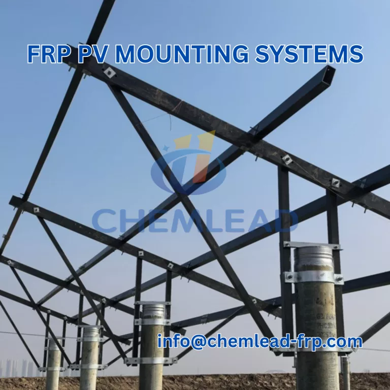 FRP PV Mounting Systems with Concrete Pile Foundations for Water-Area Solar Projects
